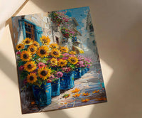 Buenos Aires Floral Wall Art, Argentina Market Decor - Bright Sunflower Print