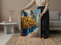 Buenos Aires Floral Wall Art, Argentina Market Decor - Bright Sunflower Print