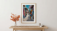 Cancun Market Poster, Mexico Souvenir Decor - Colorful Blanket Art