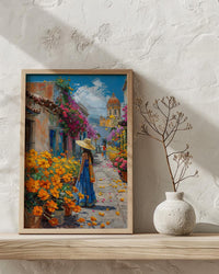 Mexico Amber Market Art Print, San Cristobal Decor - Summer Flower