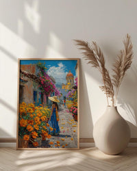Mexico Amber Market Art Print, San Cristobal Decor - Summer Flower