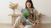 Argentina Market Wall Art, Riverfront Decor - Wicker Basket Print