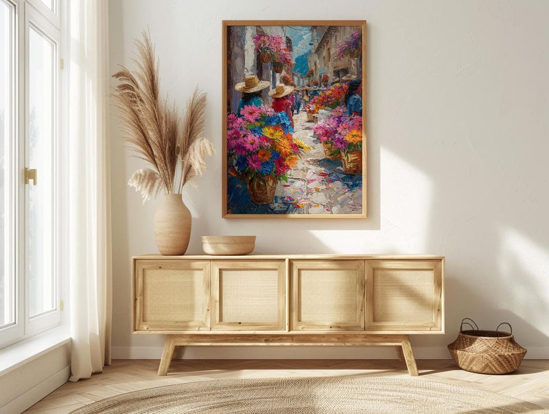 Cusco Market Poster, Peru Food Stall Decor - Fresh Bread Print