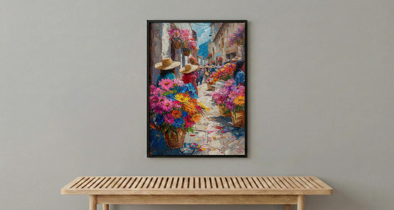 Cusco Market Poster, Peru Food Stall Decor - Fresh Bread Print