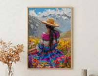 Peru Weaver Wall Art, Andean Textile Decor - Indigenous Culture