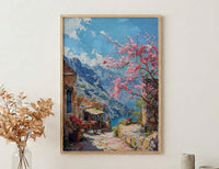 Oman Mountain Rose Print, Green Terrace Decor - Jabal Akhdar