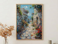 Amman Citadel Art Print, Red Anemone Decor - Ancient Ruins
