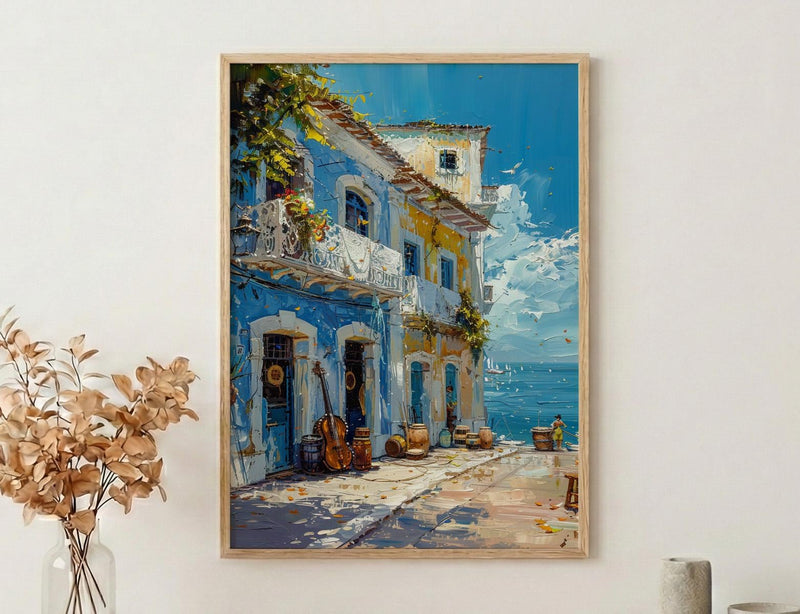 Salvador Market Art Print, Bahia Brazil Decor - Musical Instrument