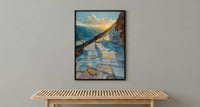 Maras Salt Mine Art Print, Peru Mountain Decor - White Terraced Pond Summer Sun