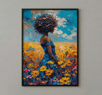 Summer Baobab Poster, Giant Tree Decor - Blue Sky Nature Landscape