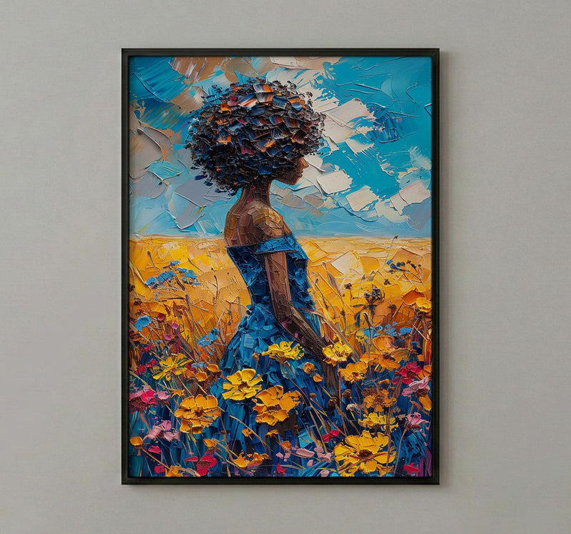 Summer Baobab Poster, Giant Tree Decor - Blue Sky Nature Landscape