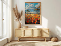 Kilimanjaro Wall Art, Blooming Savanna Decor - Majestic Mountain Print