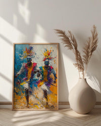 Traditional African Dance Wall Art, Summer Decor - Mask Dancer Print