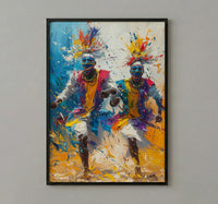 Traditional African Dance Wall Art, Summer Decor - Mask Dancer Print