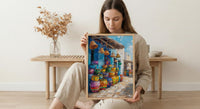 Handwoven Basket Wall Art, Rustic Market Decor - Traditional Craft Print