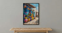 Handwoven Basket Wall Art, Rustic Market Decor - Traditional Craft Print