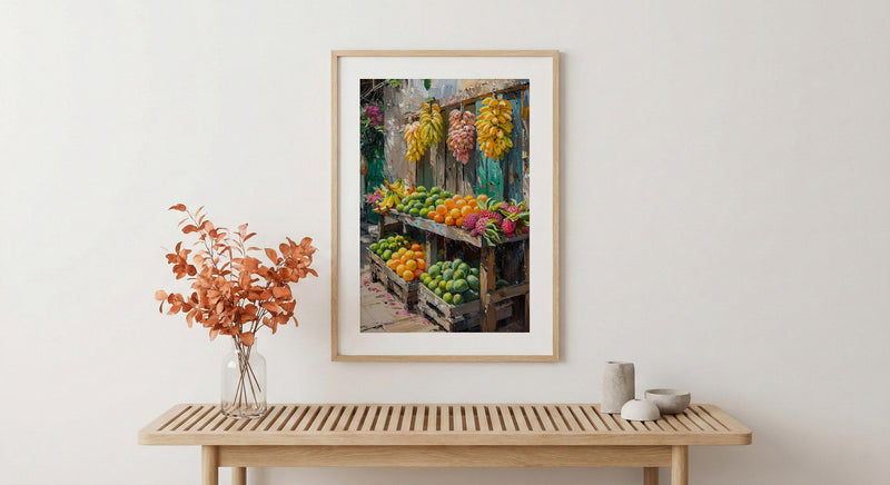 Textile Dyeing Poster, Colorful Fabric Decor - African Plaza Art