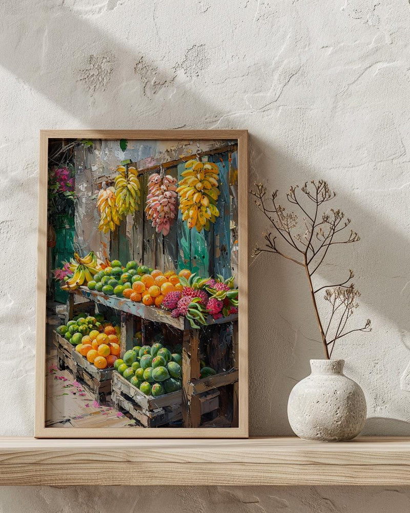 Textile Dyeing Poster, Colorful Fabric Decor - African Plaza Art
