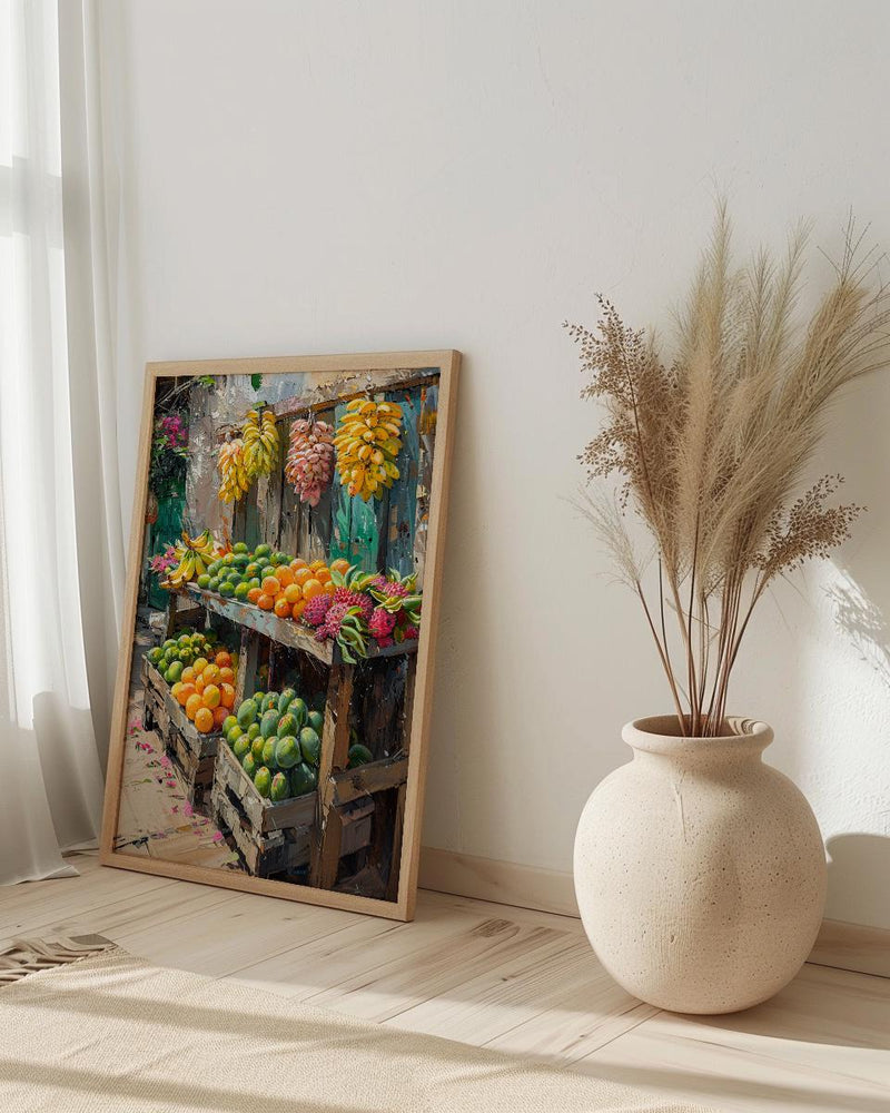 Textile Dyeing Poster, Colorful Fabric Decor - African Plaza Art