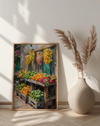 Textile Dyeing Poster, Colorful Fabric Decor - African Plaza Art