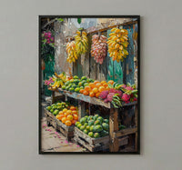 Textile Dyeing Poster, Colorful Fabric Decor - African Plaza Art