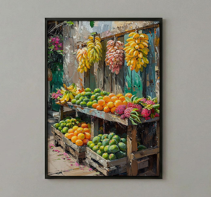 Textile Dyeing Poster, Colorful Fabric Decor - African Plaza Art