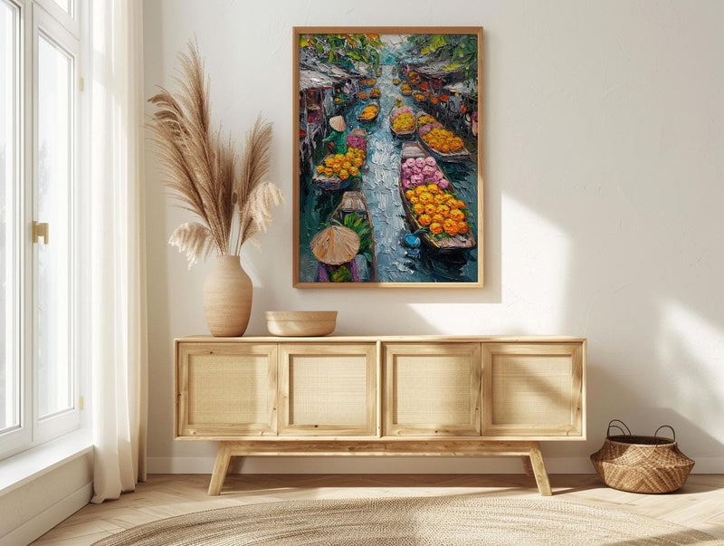 Tropical Fruit Art Print, Summer Market Decor - Colorful Food Poster