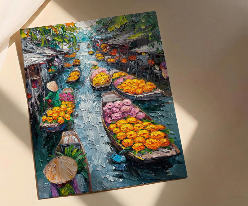Tropical Fruit Art Print, Summer Market Decor - Colorful Food Poster