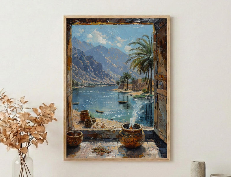 Oman Window Wall Art, Fort Mountain Decor - Frankincense Incense View