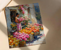 African Botanical Wall Art, Exotic Flower Decor - Summer Market Print