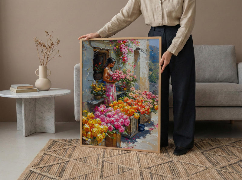 African Botanical Wall Art, Exotic Flower Decor - Summer Market Print
