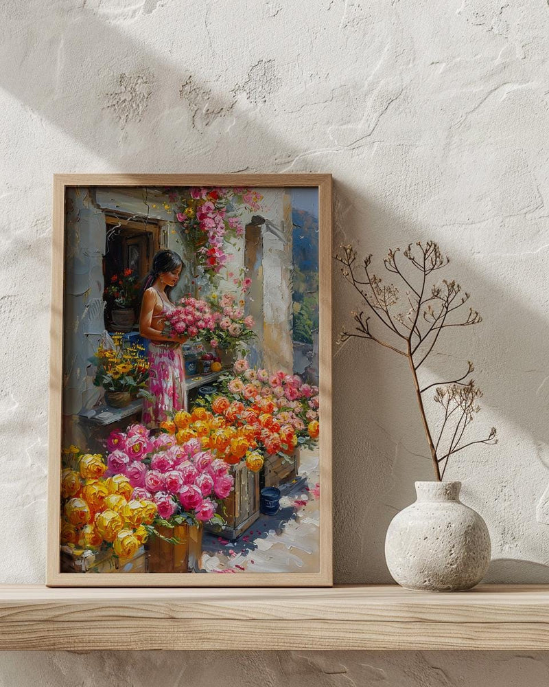 African Botanical Wall Art, Exotic Flower Decor - Summer Market Print