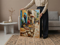 African Coffee Poster, Market Trader Decor - Roasted Bean Landscape