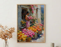 African Botanical Wall Art, Exotic Flower Decor - Summer Market Print