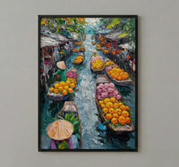 Tropical Fruit Art Print, Summer Market Decor - Colorful Food Poster