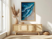 Whitsunday Island Sand Ocean Poster, Australia Travel Home Decor - Vibrant Blue Beach Summer Scenery
