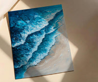 Whitsunday Island Sand Ocean Poster, Australia Travel Home Decor - Vibrant Blue Beach Summer Scenery