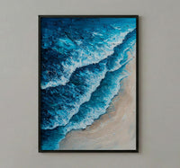 Whitsunday Island Sand Ocean Poster, Australia Travel Home Decor - Vibrant Blue Beach Summer Scenery