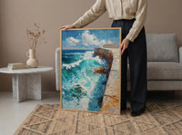 Bondi Beach Iceberg Ocean Poster, Summer Travel Home Decor - Vibrant Turquoise Coast Summer Picture