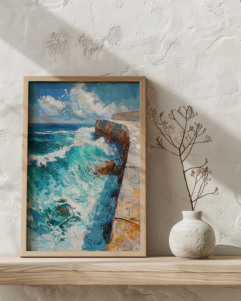 Bondi Beach Iceberg Ocean Poster, Summer Travel Home Decor - Vibrant Turquoise Coast Summer Picture