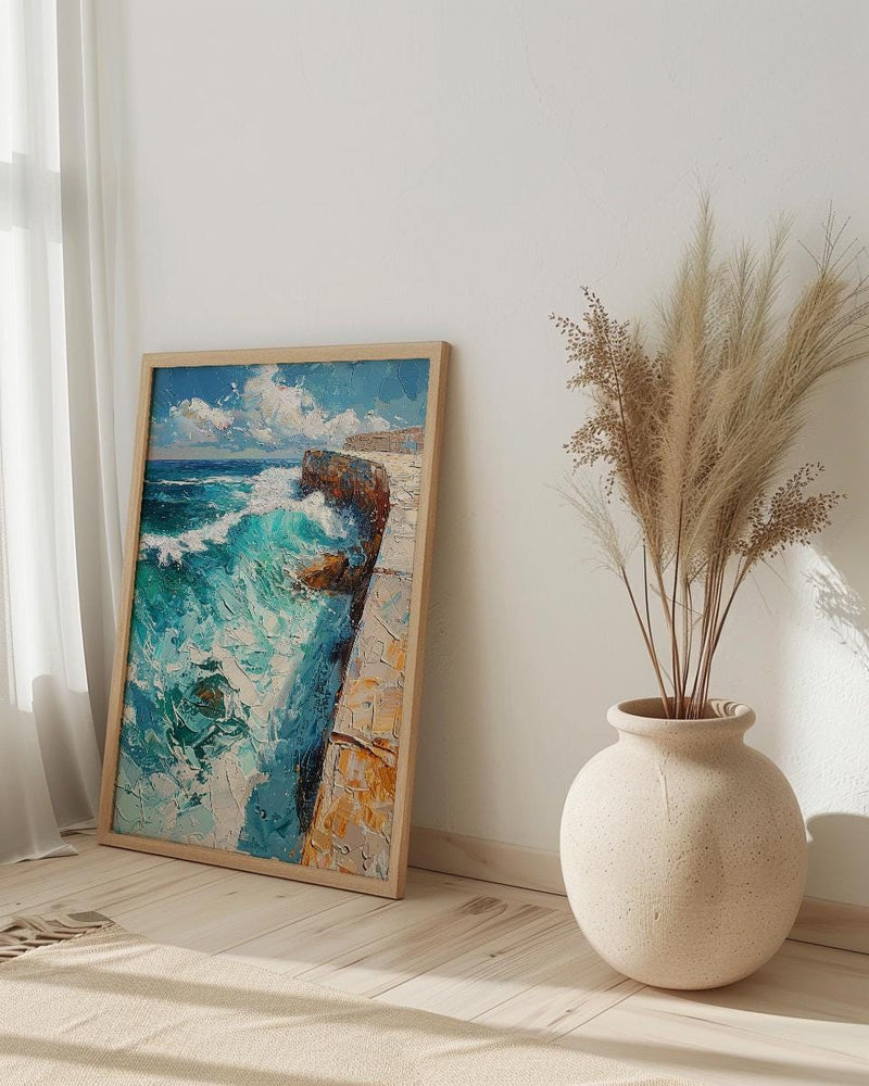 Bondi Beach Iceberg Ocean Poster, Summer Travel Home Decor - Vibrant Turquoise Coast Summer Picture