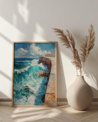 Bondi Beach Iceberg Ocean Poster, Summer Travel Home Decor - Vibrant Turquoise Coast Summer Picture