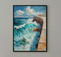 Bondi Beach Iceberg Ocean Poster, Summer Travel Home Decor - Vibrant Turquoise Coast Summer Picture