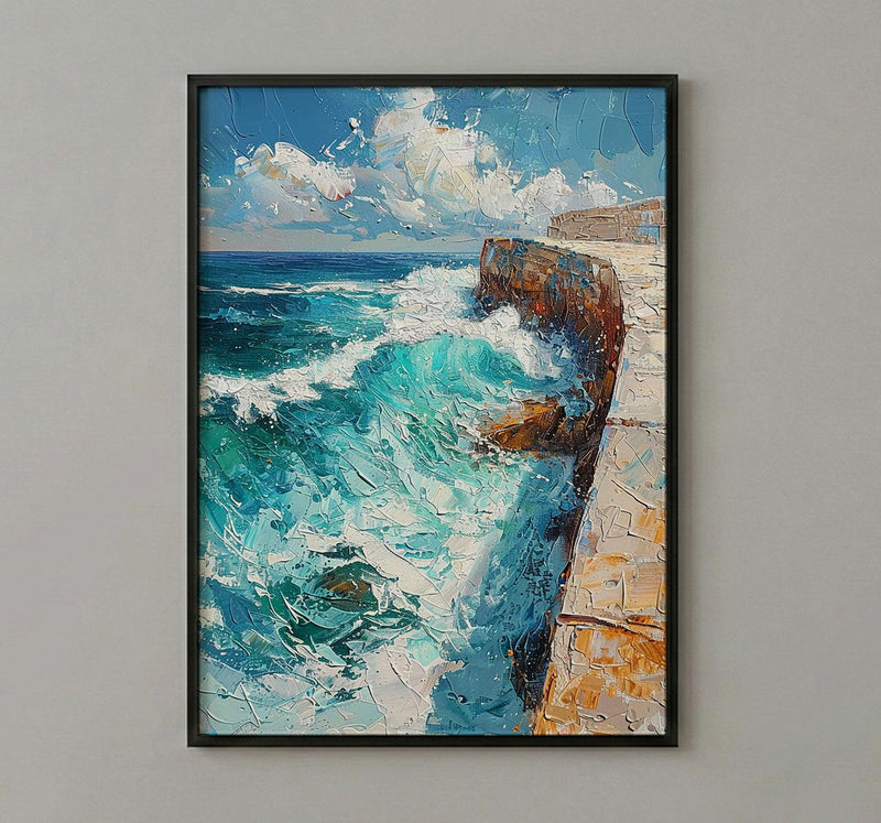 Bondi Beach Iceberg Ocean Poster, Summer Travel Home Decor - Vibrant Turquoise Coast Summer Picture