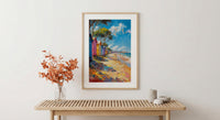 Brighton Beach Box Art Print, Melbourne Summer Home Decor - Colorful Sandy Coast Summer Setting