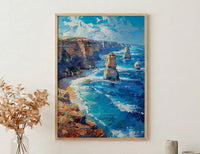 Great Ocean Road Wall Art, Twelve Apostles Home Decor - Limestone Cliff Coast Summer Beauty