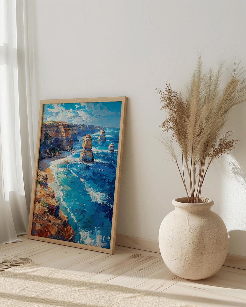 Great Ocean Road Wall Art, Twelve Apostles Home Decor - Limestone Cliff Coast Summer Beauty