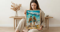 Byron Bay Surf Ocean Poster, Summer Travel Home Decor - Vibrant Australia Beach Summer Escape