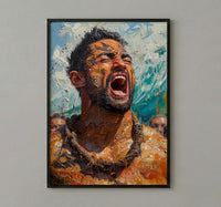 Maori Haka Dance Wall Art, New Zealand Home Decor - Traditional Warrior Event Summer Setting