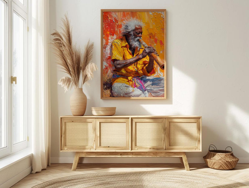 Australia Outback Music Desert Poster, Dusty Sunset Home Decor - Red Dirt Nature Summer Retreat